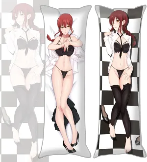 Dakimakura Anime Chainsaw Man Hugging Body Pillow Case, 19""x59"" Throw Pillow Cover, Double-Sided Print Bedding Decorative Pillowcase (Makima A), FA06K