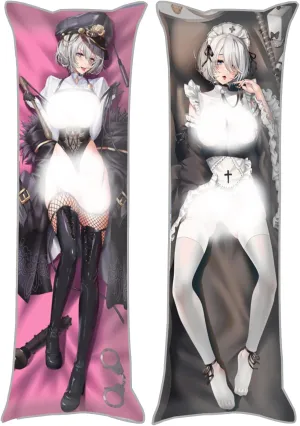 Dakimakura Original 20"x59" Anime Pillowcase Double-Sided Pattern Hugging Body Pillow Cover Case Peach Skin (C)