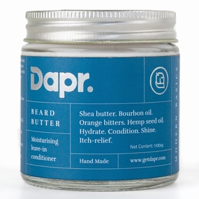 Dapr's Beard Butter (100 grams) |Hydrating and Nourishing with Shea Butter, Bourbon Oil, Orange Bitters & Hemp Seed oil for Softer & Smoother Beard|, White