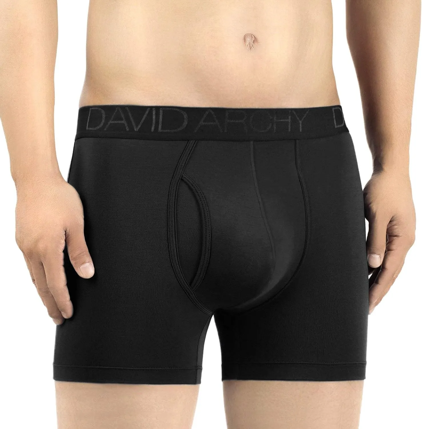 DAVID ARCHY Mens Underwear Boxer Briefs Breathable Soft Moisture-Wicking with Fly Underwear for Men Multipack