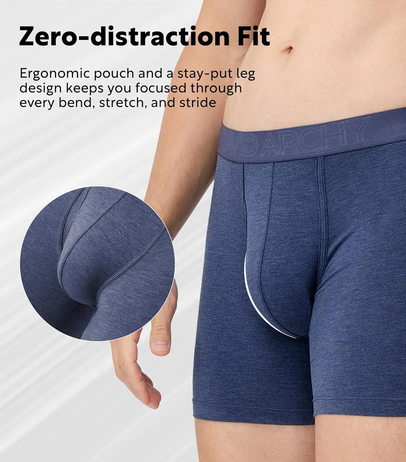 DAVID ARCHY Mens Underwear Boxer Briefs Breathable Soft Moisture-Wicking with Fly Underwear for Men Multipack