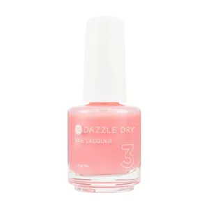 Dazzle Dry Nail Lacquer (Step 3) - Pedal to the Metal Pink - A sheer salmon glaze with pink undertones. Sheer cream. (0.5 fl oz)