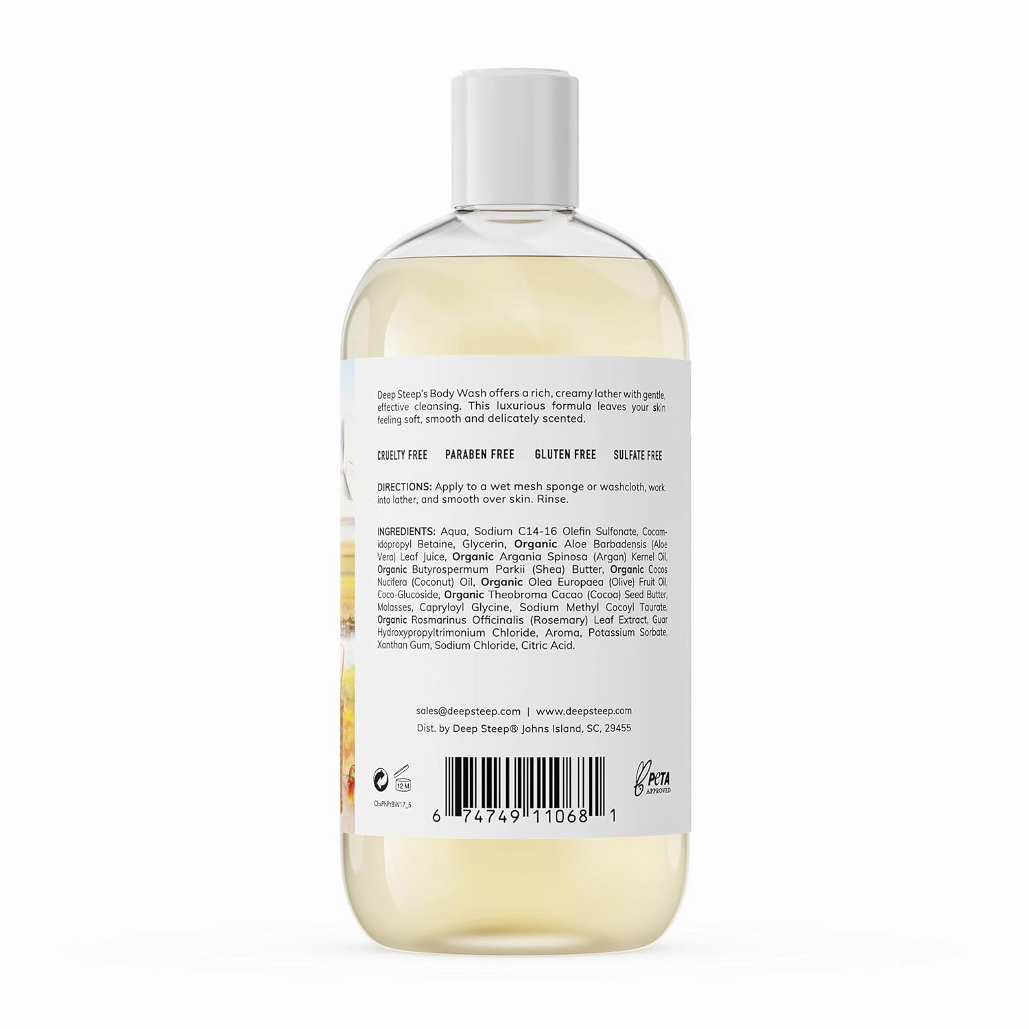 Deep Steep Body Wash 17 oz (Peach Praline)