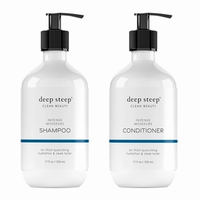 Deep Steep Shampoo & Conditioner, Premium Hair Care (Intense Moisture, 17 oz)