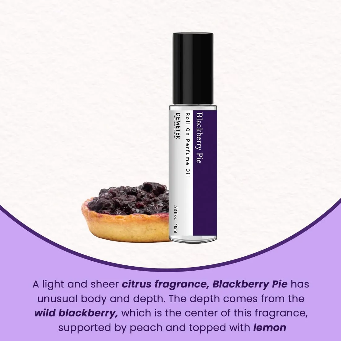 DEMETER Blackberry Pie Roll On Perfume Oil, 0.33 Oz, Long-Lasting