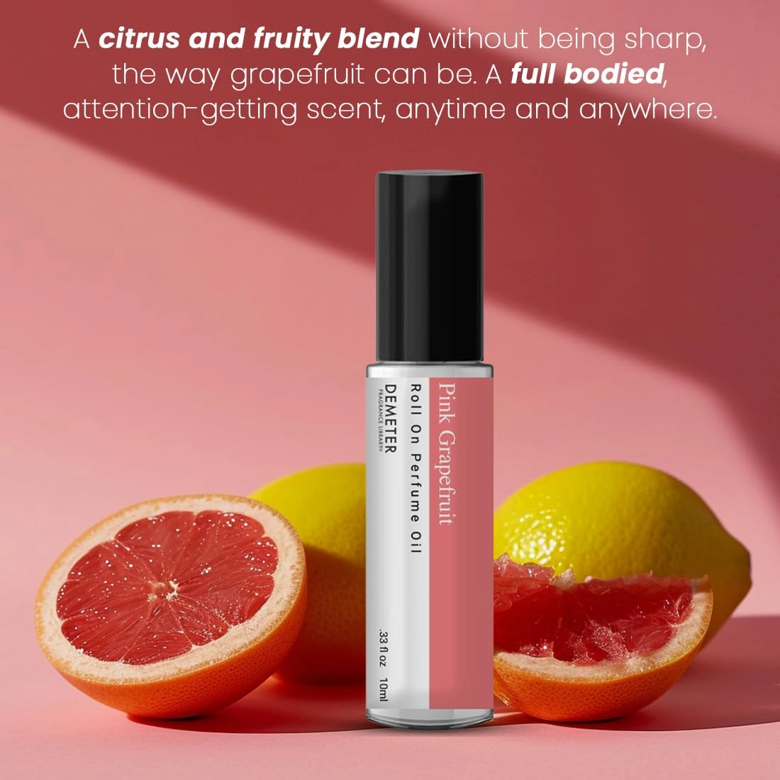 DEMETER Pink Grapefruit Roll On Perfume Oil, 0.33 Oz, Long-Lasting