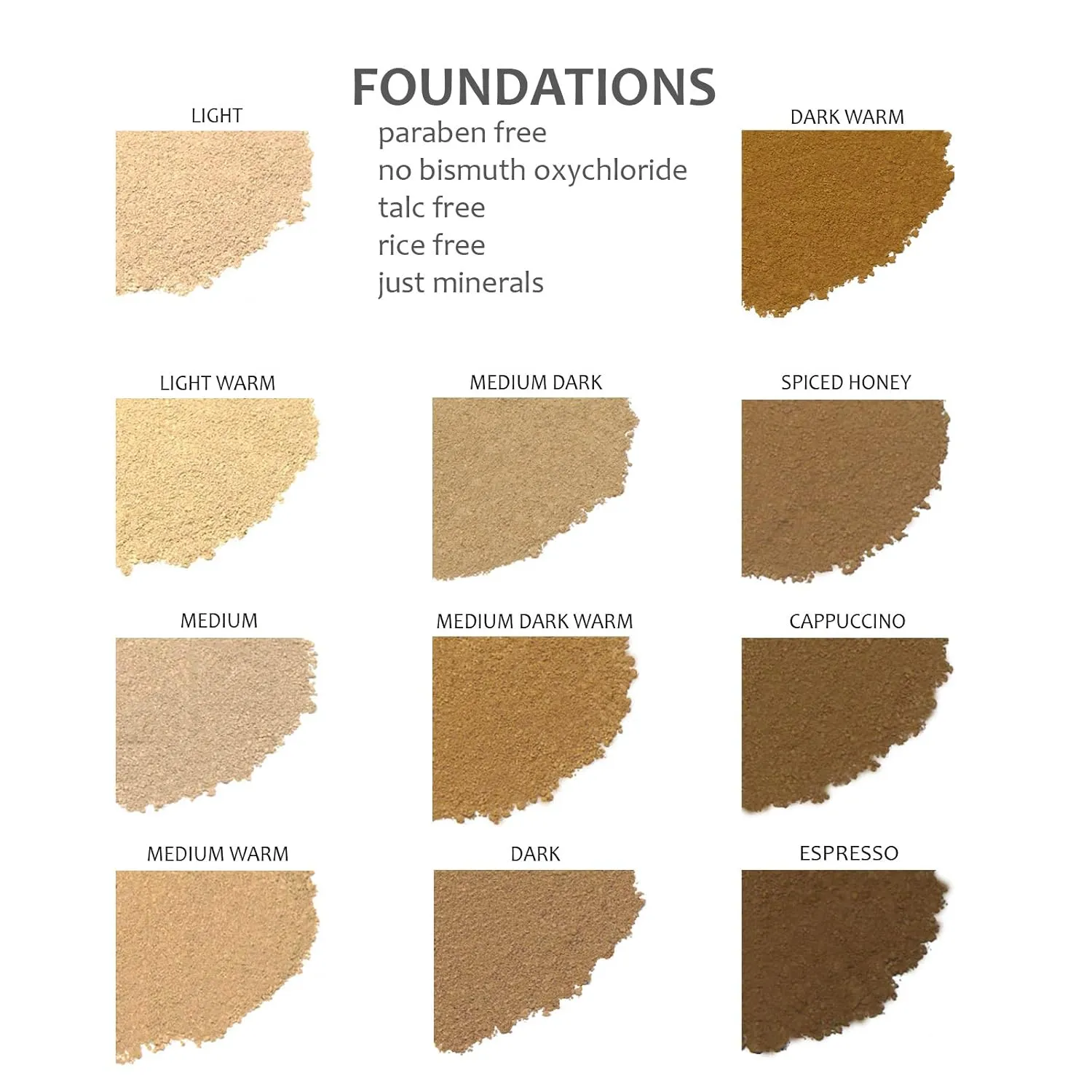 Demure Mineral Make Up, Cappuccino Mineral Foundation Makeup, Concealer Makeup, Natural Makeup Made with Pure Crushed Minerals, Loose Face Powder. Demure Mineral Makeup