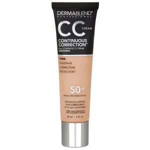 Dermablend Continuous Correction Tone-Evening CC Cream Foundation SPF 50 , Full Coverage Foundation Makeup & Color Corrector, Oil-Free