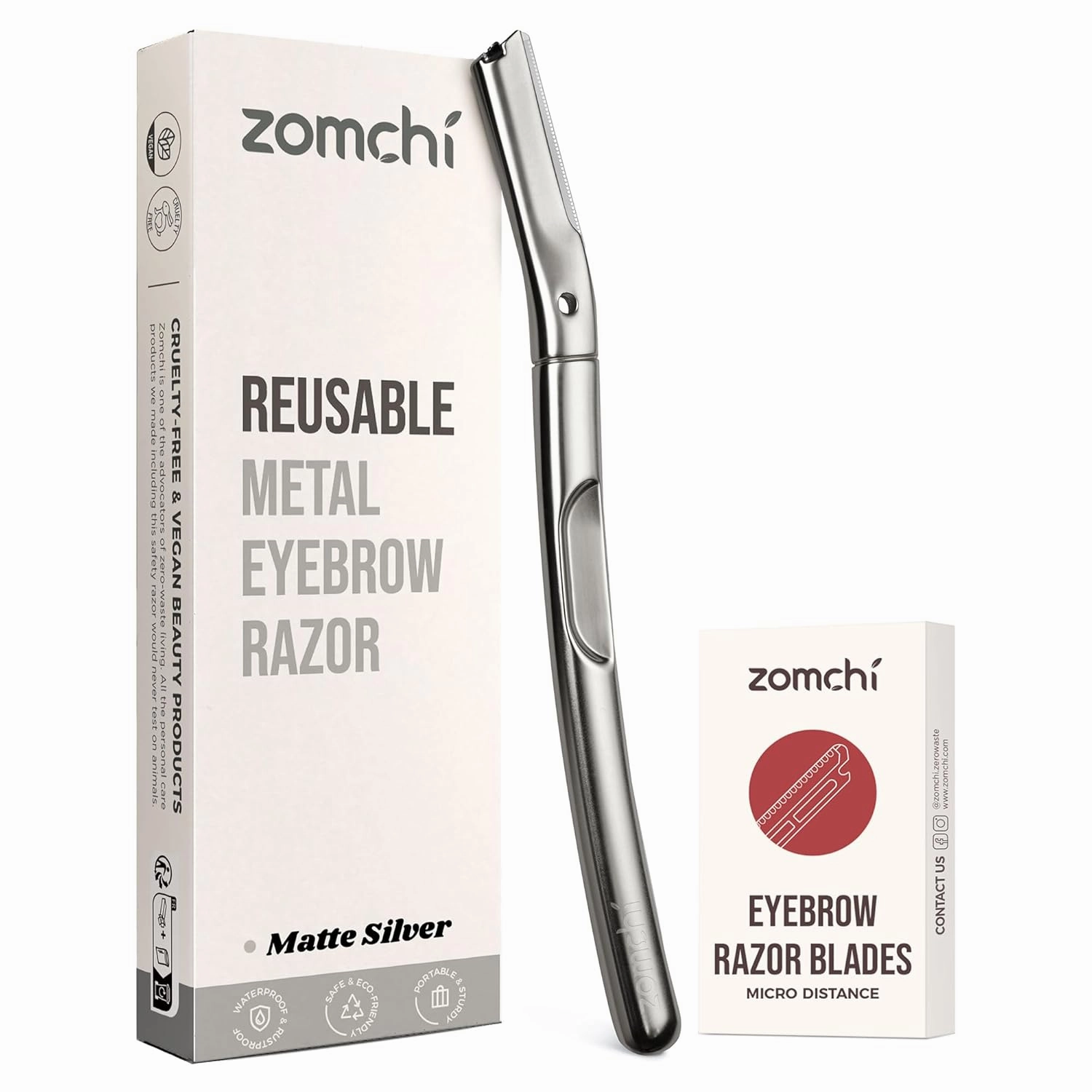 Dermaplane Razor with 21 PCS Blade Refills (15pcs Micro Refills and 6pcs Wide Refills)