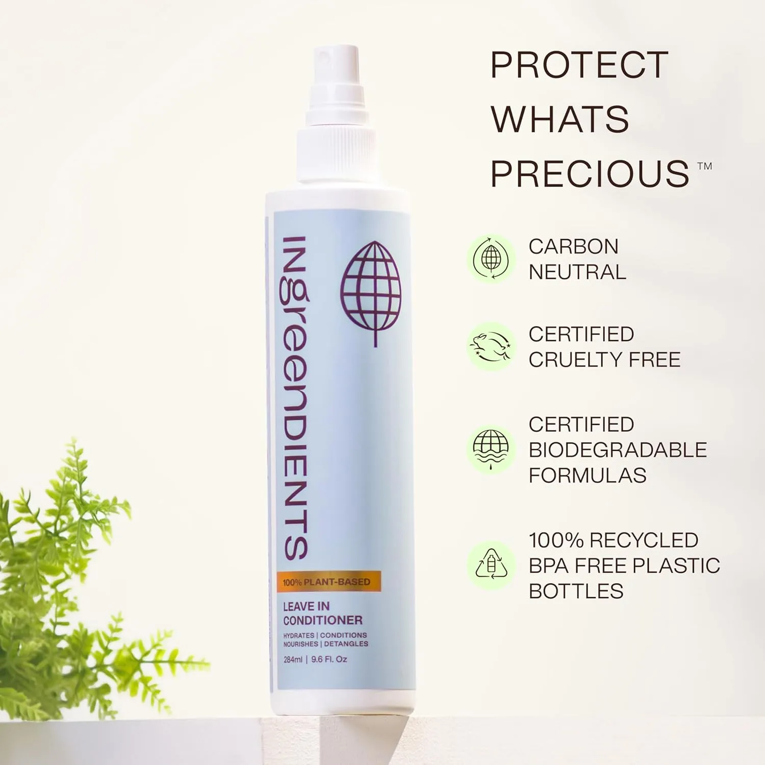 Detangler and Leave In Conditioner made with Organic ingredients - Sulfate-Free, Color-Safe, Silicone-Free, Cruelty-Free, Gluten Free (2-Pack)