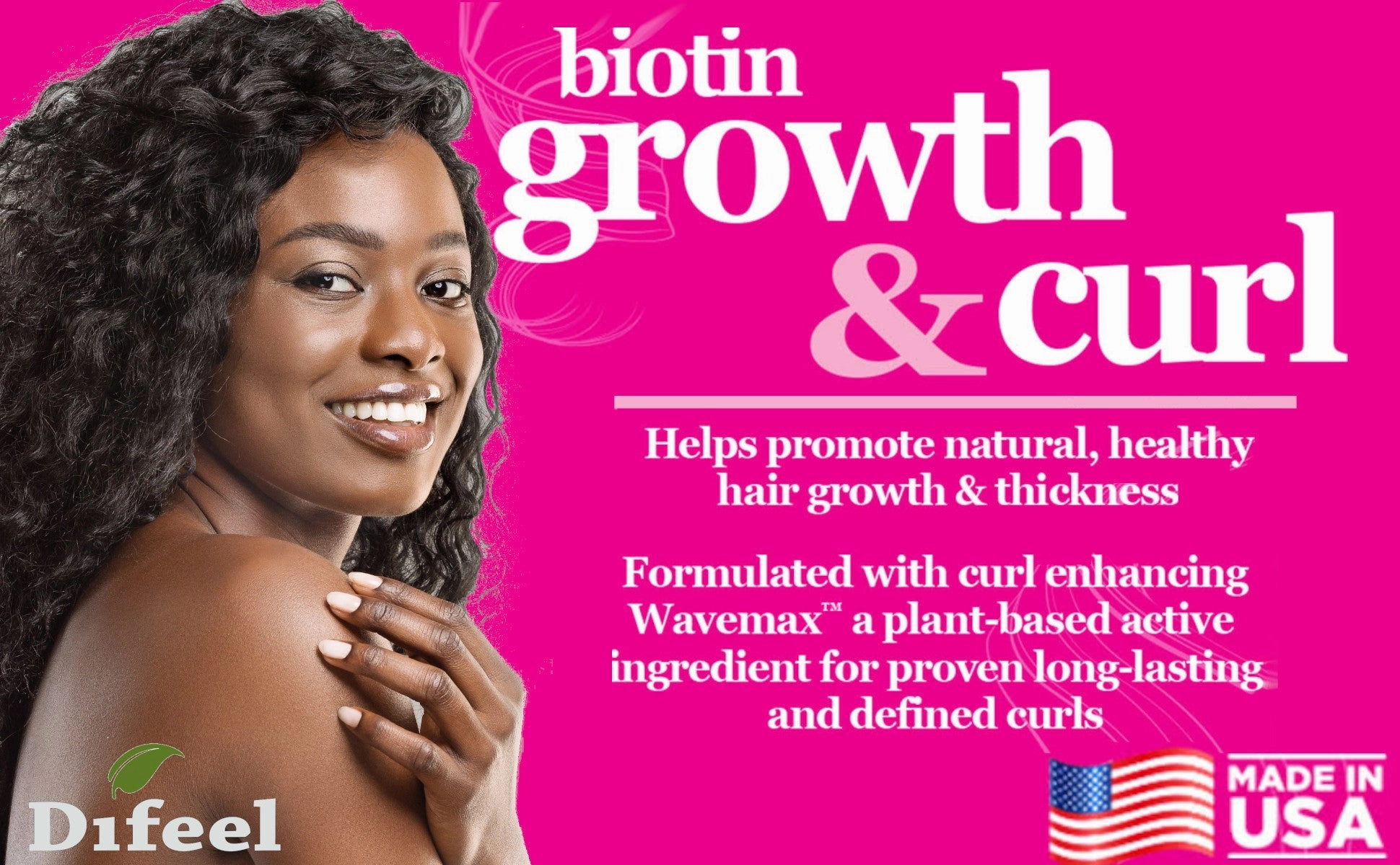 Difeel Growth & Curl Shampoo & Conditioner Combo Packet 2oz.