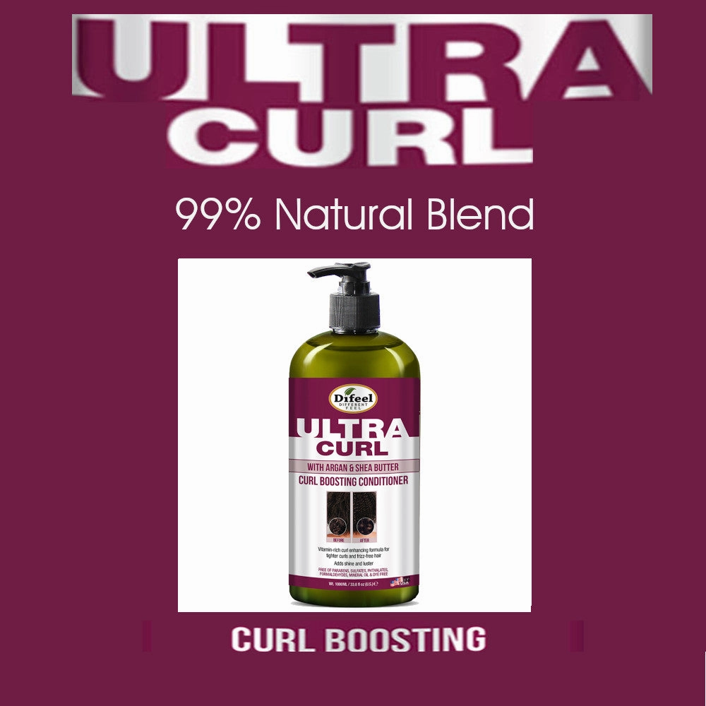 Difeel Ultra Curl with Argan & Shea Butter - Curl Boosting Conditioner 33.8 oz.