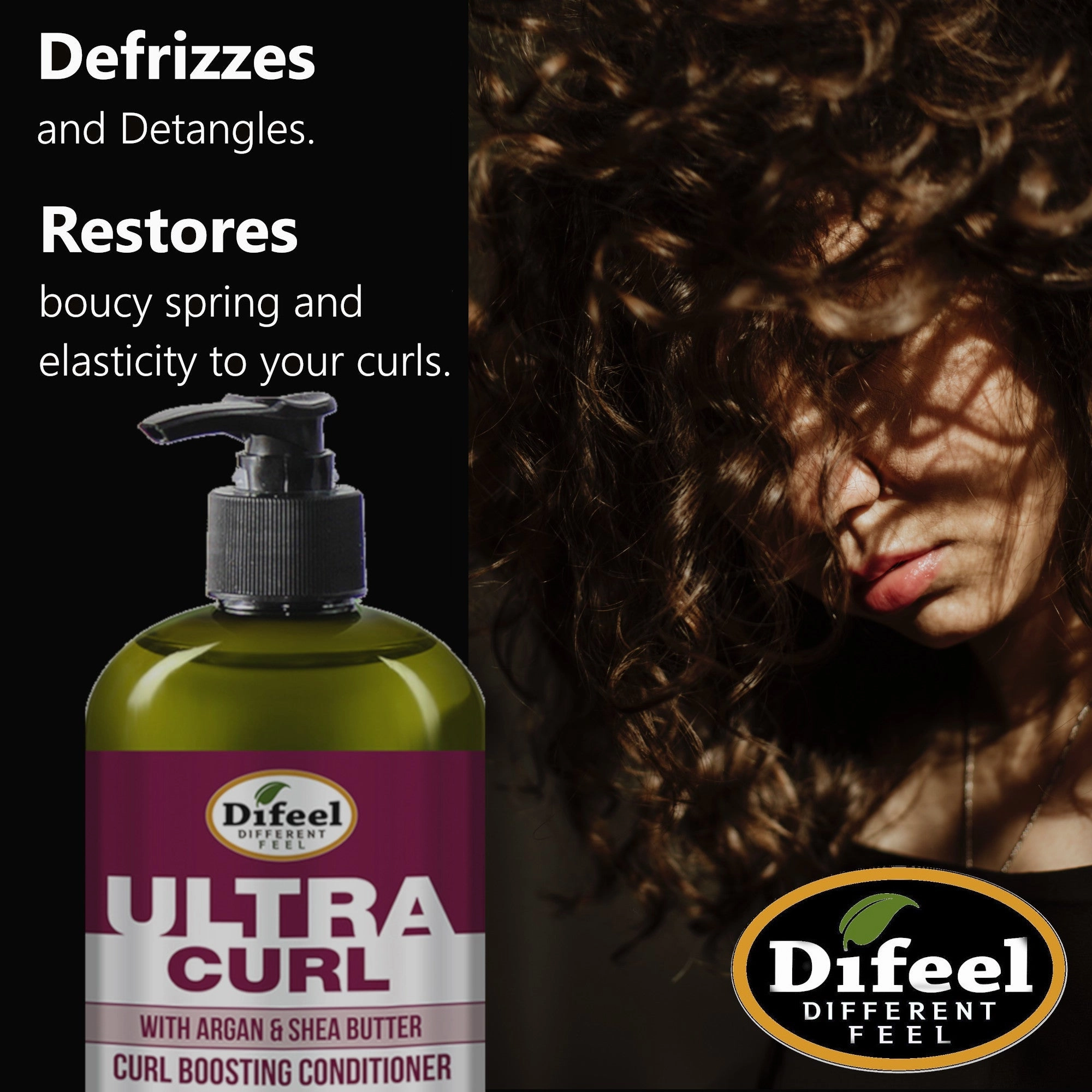 Difeel Ultra Curl with Argan & Shea Butter - Curl Boosting Conditioner 33.8 oz.