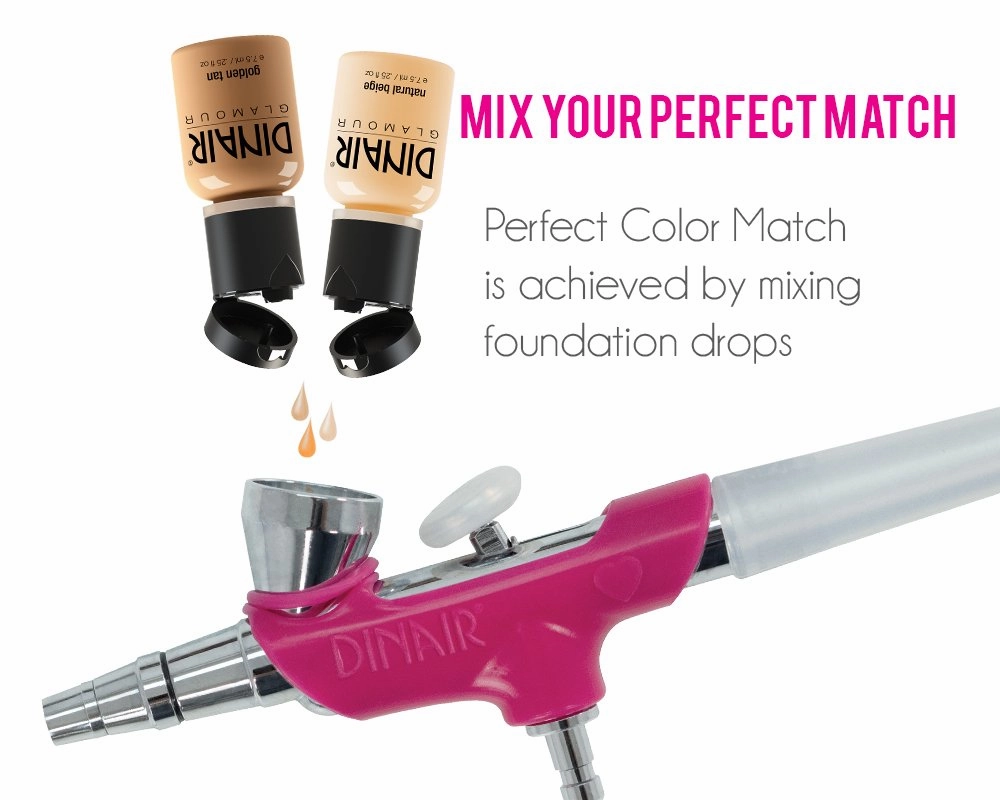 Dinair Airbrush Makeup Foundation | Bronze | GLAMOUR: Natural, Light coverage, Matte 1/4 oz.