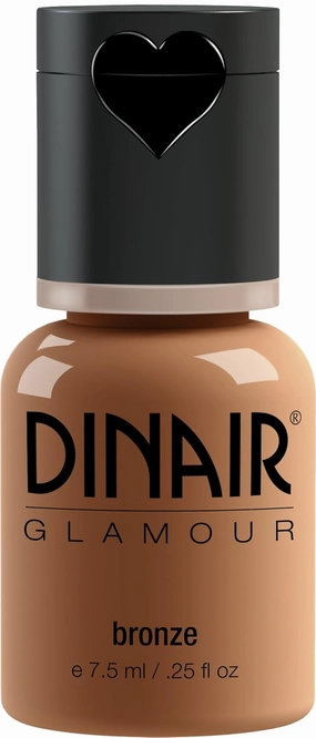 Dinair Airbrush Makeup Foundation | Bronze | GLAMOUR: Natural, Light coverage, Matte 1/4 oz.