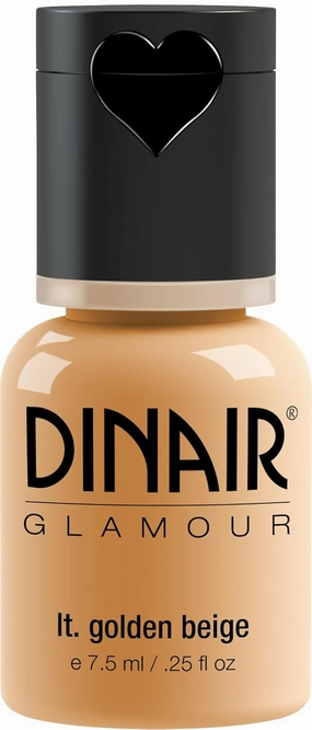 Dinair Airbrush Makeup Foundation | Light Golden Beige | GLAMOUR: Natural, Light coverage, Matte 1/4 oz.