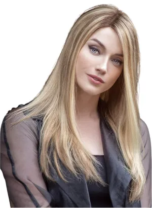 DOMINIQUE PETITE Lace Front 100% Hand-Tied Human Hair Wig by Fair Fashion, 6PC Bundle: Wig, 4oz Mara Ray ProSmooth Shampoo and Conditioner, The One Detangler, Wig Stand, and 19 Page Belle of Hope Guide (8R27/30)