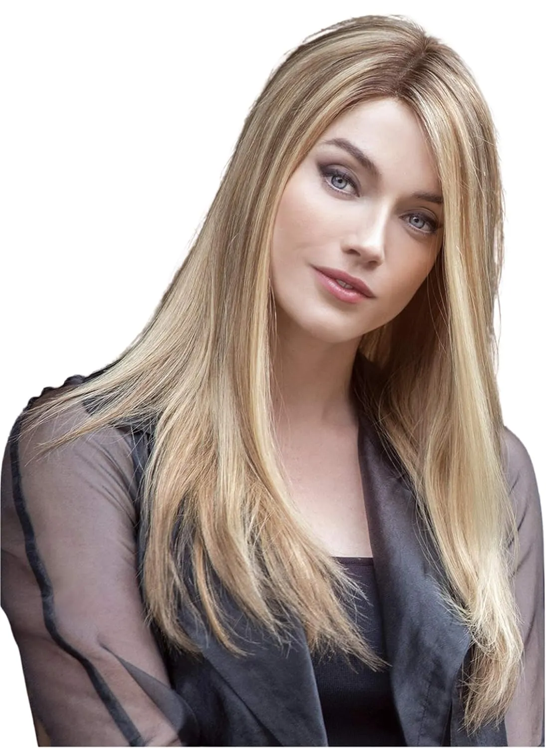 DOMINIQUE PETITE Lace Front 100% Hand-Tied Human Hair Wig by Fair Fashion, 6PC Bundle: Wig, 4oz Mara Ray ProSmooth Shampoo and Conditioner, The One Detangler, Wig Stand, and 19 Page Belle of Hope Guide (8R27/30)