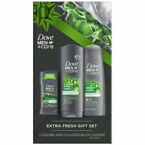 Dove Men   Care Bundle – Extra Fresh Body Wash & 72H Deodorant   Fresh   Clean 2-in-1 Shampoo and Conditioner, Citrus Scent (3 Piece Set)