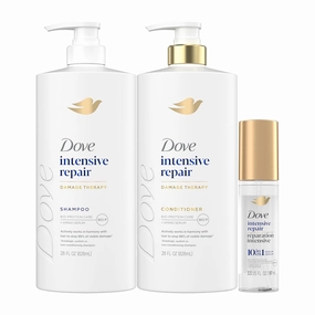 Dove Shampoo Intensive Repair 28 Fl oz, Conditioner Intensive Repair 28 Fl oz Intensive Repair Amino Serum 3.3oz