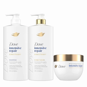 Dove Shampoo Intensive Repair 28 Fl oz, Conditioner Intensive Repair 28 Fl oz Intensive Repair Mask 9.2 Fl oz