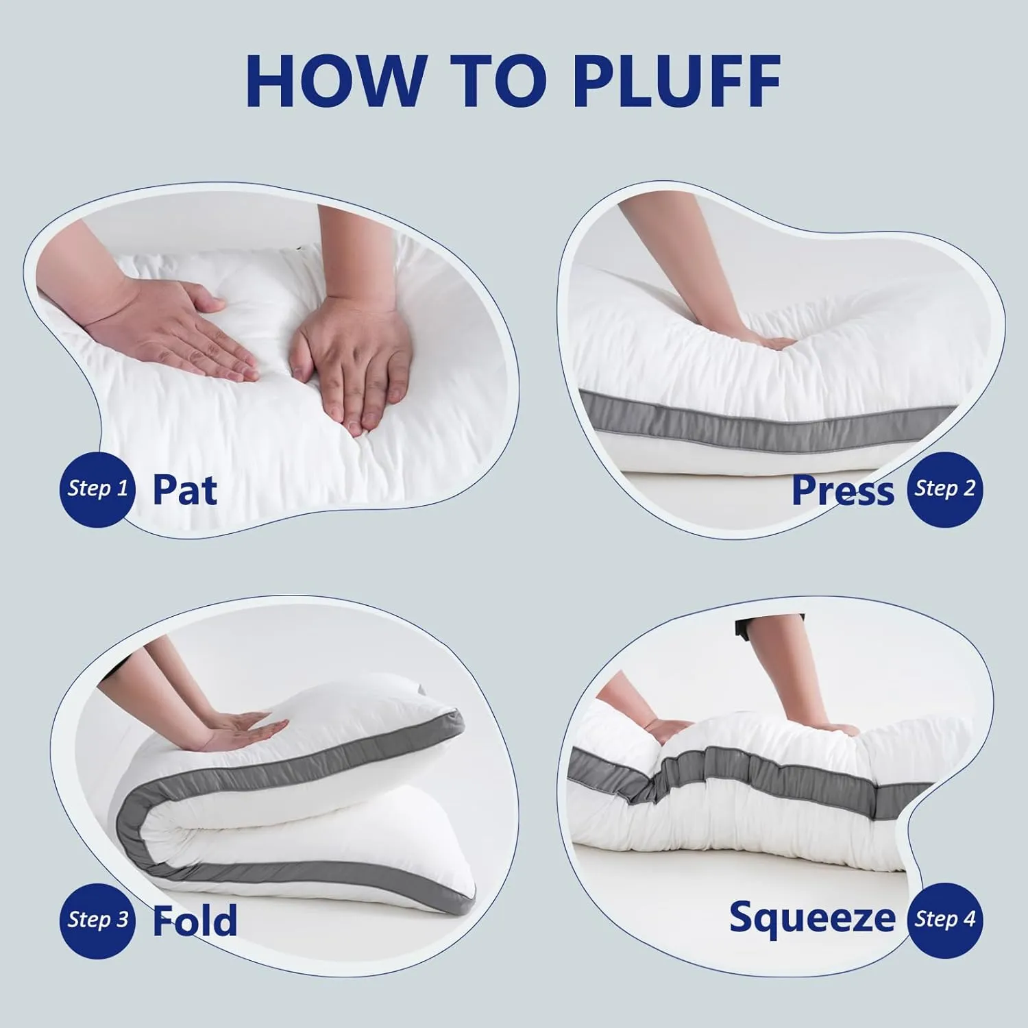 DOWNCOOL Quilted Memory Foam Body Pillow - Large Full Body Pillows for Adults - Soft Long Bed Pillows for Side Sleepers - 20x54 inch (White)
