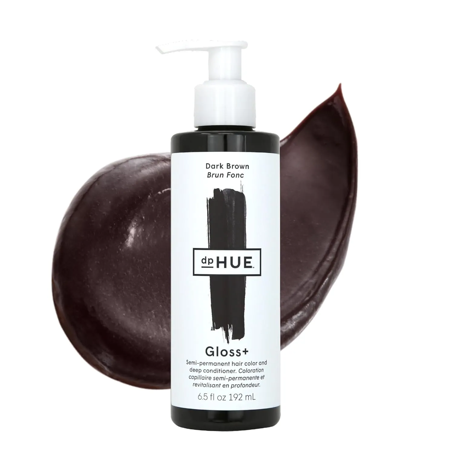 dpHUE Gloss , Dark Brown - 6.5 oz (8-12 Applications) - Semi-Permanent Hair Color & Conditioner - Lasts Up to Eight Washes - Paraben, SLS & SLES Sulfate Free - Vegan, Leaping Bunny Certified