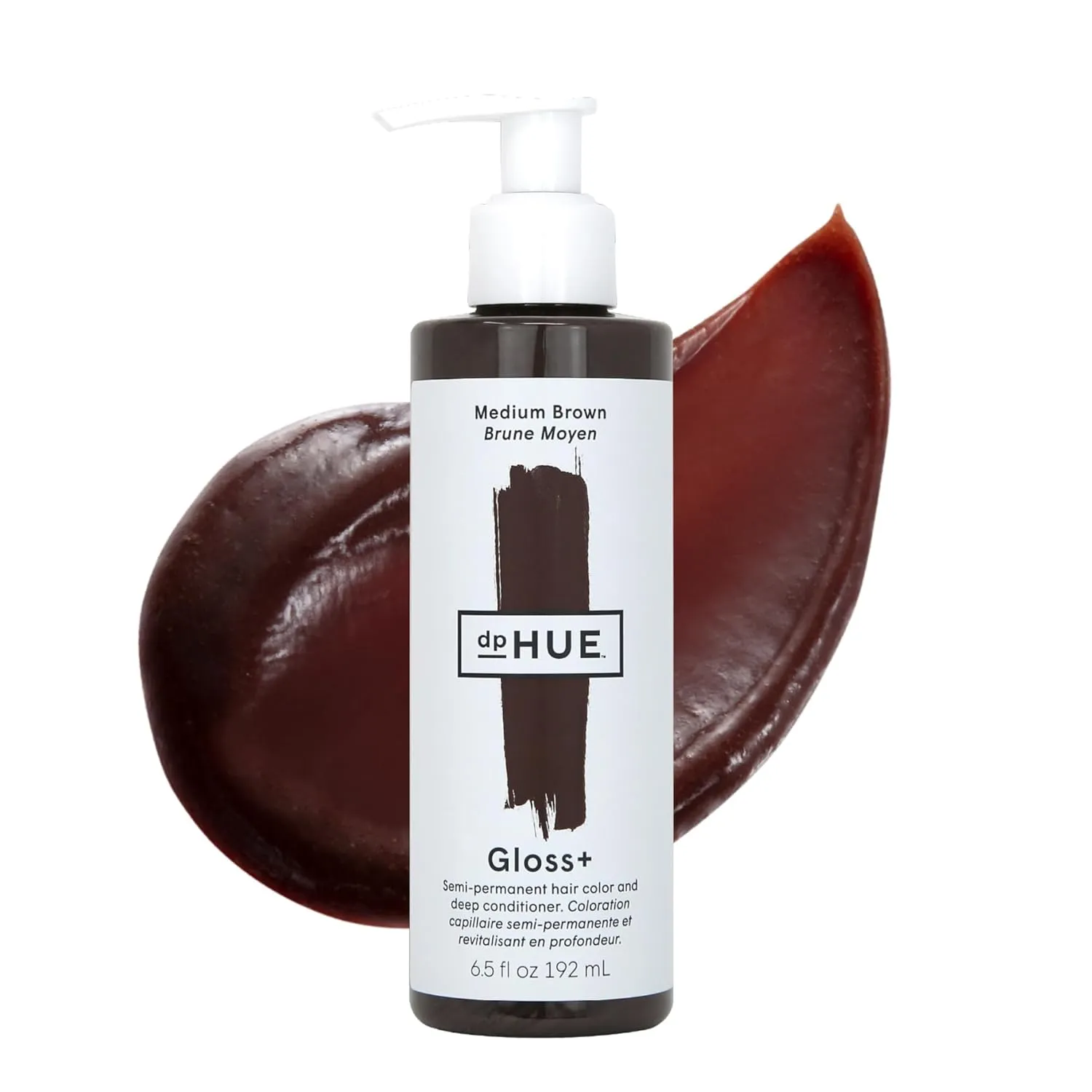 dpHUE Gloss , Medium Brown - 6.5 oz (8-12 Applications) - Semi-Permanent Hair Color & Conditioner - Lasts Up to Eight Washes - Paraben, SLS & SLES Sulfate Free - Vegan, Leaping Bunny Certified