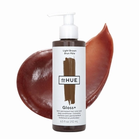 dpHUE Gloss , Light Brown - 6.5 oz (8-12 Applications) - Semi-Permanent Hair Color & Conditioner - Lasts Up to Eight Washes - Paraben, SLS & SLES Sulfate Free - Vegan, Leaping Bunny Certified