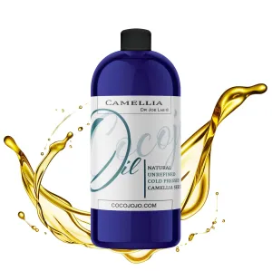 Dr Joe Lab Camellia Seed Oil, Pure Natural Cold Pressed Unrefined Extra Virgin Camellia Oil - for Hair Skin Body Nail and Beard. 32 oz - Moisturizes, Soothes, Hydrates, & Nourishes