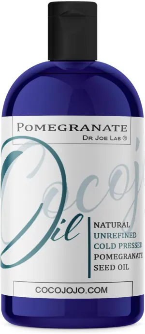 Dr Joe Lab Pomegranate Seed Oil 16 oz Pure Natural Cold Pressed Unrefined Extra Virgin - for Hair Skin Body Nail and Beard - Moisturizing, Soothing, Hydrating, & Nourishing