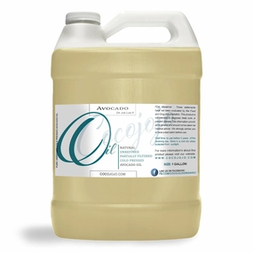 Dr Joe Lab Avocado Oil 128 oz Pure Natural Cold Pressed Unrefined Partially Filtered Avocado Oil 1 Gallon - for Hair Skin Body Nail and Beard - Moisturizes, Soothes, Hydrates, & Nourishes