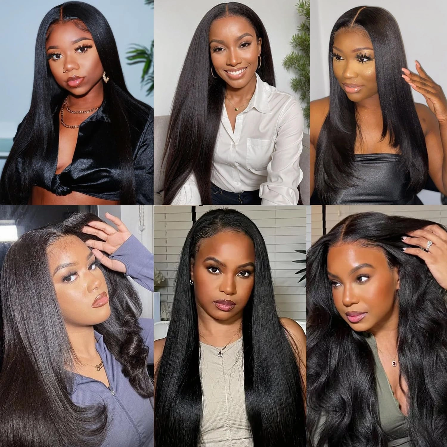 Drawstring V Part Wigs Human Hair 220% Density Yaki Straight Pull and Go Glueless Wigs Human Hair Flexible Fit Magic Leave out 270g 20inch #1B Natural Black