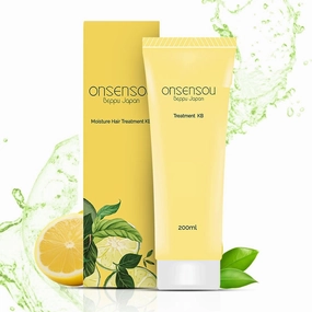 Dry Scalp Treatment for Dry, Damaged Hair Women & Men, Deep Conditioner with Green Algae Extract, Hot Spring Yeast & Honey from Japan, for Frizzy or Curly Hair, Citrus Scent, 6.76 Fl Oz