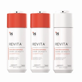 DS Labs Revita Shampoo and Conditioner – High-Performance Hair Density Shampoo & Conditioner, Volumizing & Thickening, Fuller, Healthier-Looking Hair, Sulfate & Silicone Free, For Men & Women, 205mL