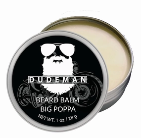 DUDEMAN Big Poppa Beard Balm, All natural beard balm, Conditioning beard balm, Leave in beard conditioner, Beard balm,