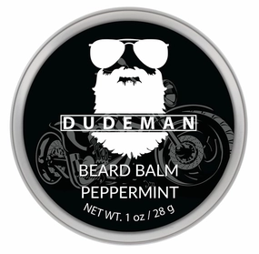 DUDEMAN Peppermint Beard Balm, Sandalwood, All natural beard balm, Conditioning beard balm, Leave in beard conditioner, Beard balm, Beard Softening conditioner