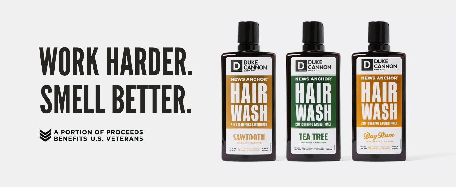 Duke Cannon News Anchor® 2-in-1 Hair Wash - Sawtooth, 14 oz.