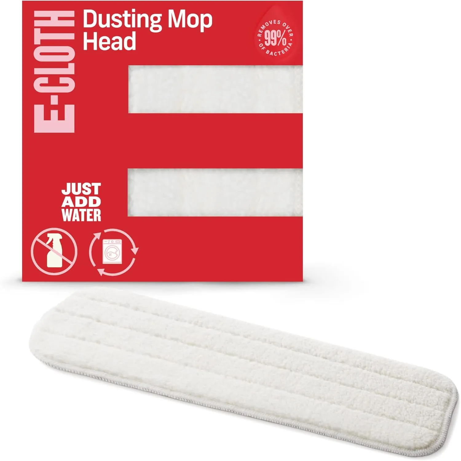 E-Cloth Deep Clean Mop Dusting Head, Reusable Microfiber Dusting Mop Heads Replacements for Dust Mops for Floor Cleaning, 100 Wash Guarantee, 1 Pack