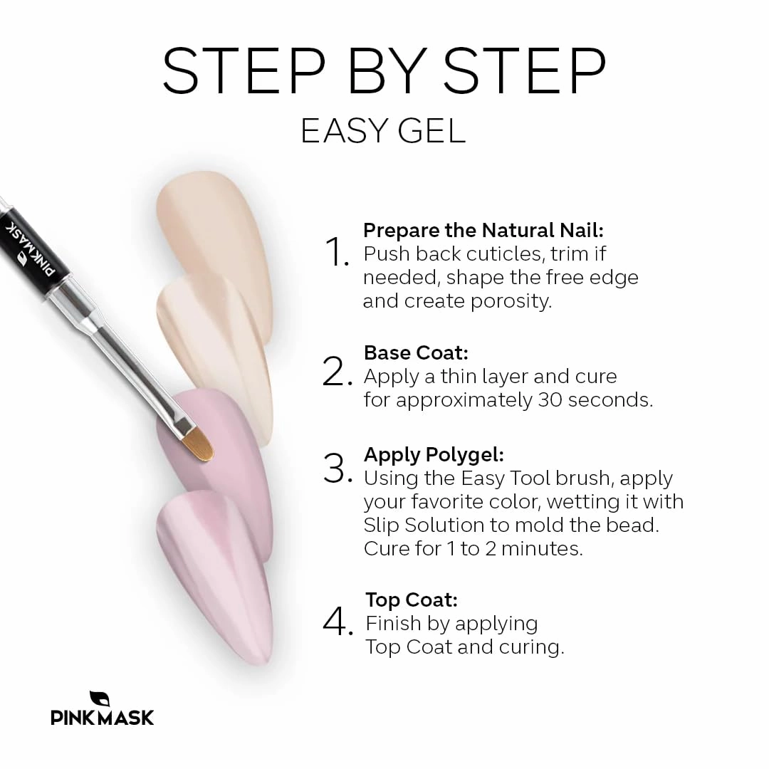 Easy Gel 2oz 60g-Clear, Professional Builder Enhancement Gel-Quick Nail Extension for Beginner DIY, Nail Strengthener-Long Lasting-Salon Quality-Thickening Solution