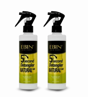 EBIN NEW YORK 5 Second Argan Oil Natural Detangler 8.5oz Leave-in Conditioner Spray for Curly, Wavy & Fine Hair – Kids Detangler Spray & Hair Care Solution for Tangles & Frizz — Gift Set (2 Pack)