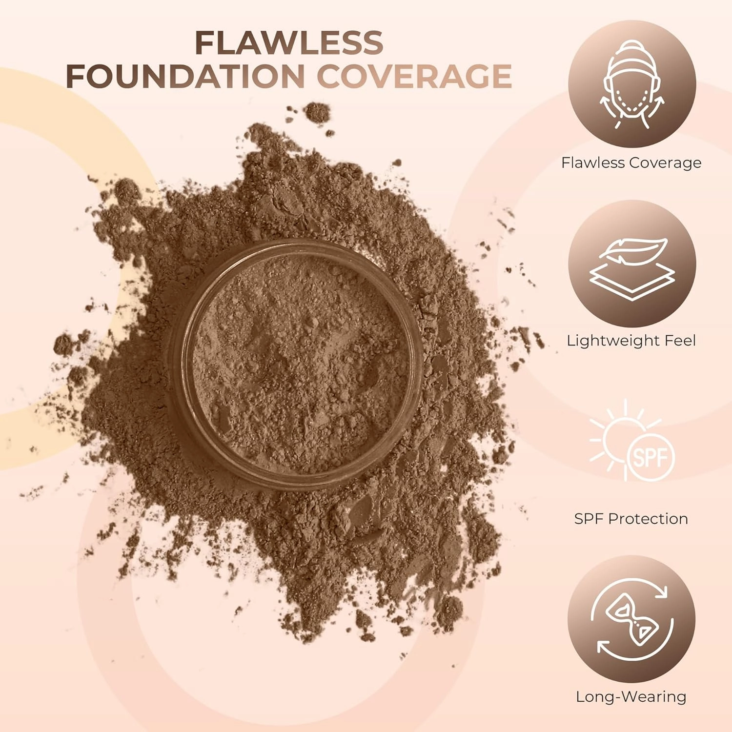 Ebony Foundation (30g Full Size Sifter Jar) Matte Mineral Makeup Loose Powder Foundation – Full Coverage, Natural Finish, Noncomedogenic, SPF 30