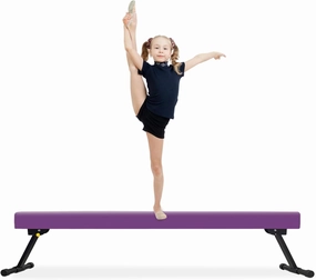 EL&IT·Wings 8ft Gymnastic Balance Beam,Adjustable High and Low Level Floor Beam - Highly Stable - Gym Practice Training Equipment for Kids Children Girls Home