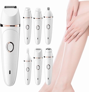 Electric Razors Shaver for Women 7 in1 Facial Hair Remover for Women Eyebrow Trimmer Nose Hair Razor Portable Rechargeable Epilator for Lips Body