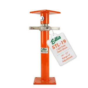 Ellis Manufacturing Light-Duty Steel Lifting Shore and Jack Post – House Jack for Foundation, Floor Leveling, and Concrete Bracing – 18,000 lb Safe Load Capacity – 19"-27" Adjustment