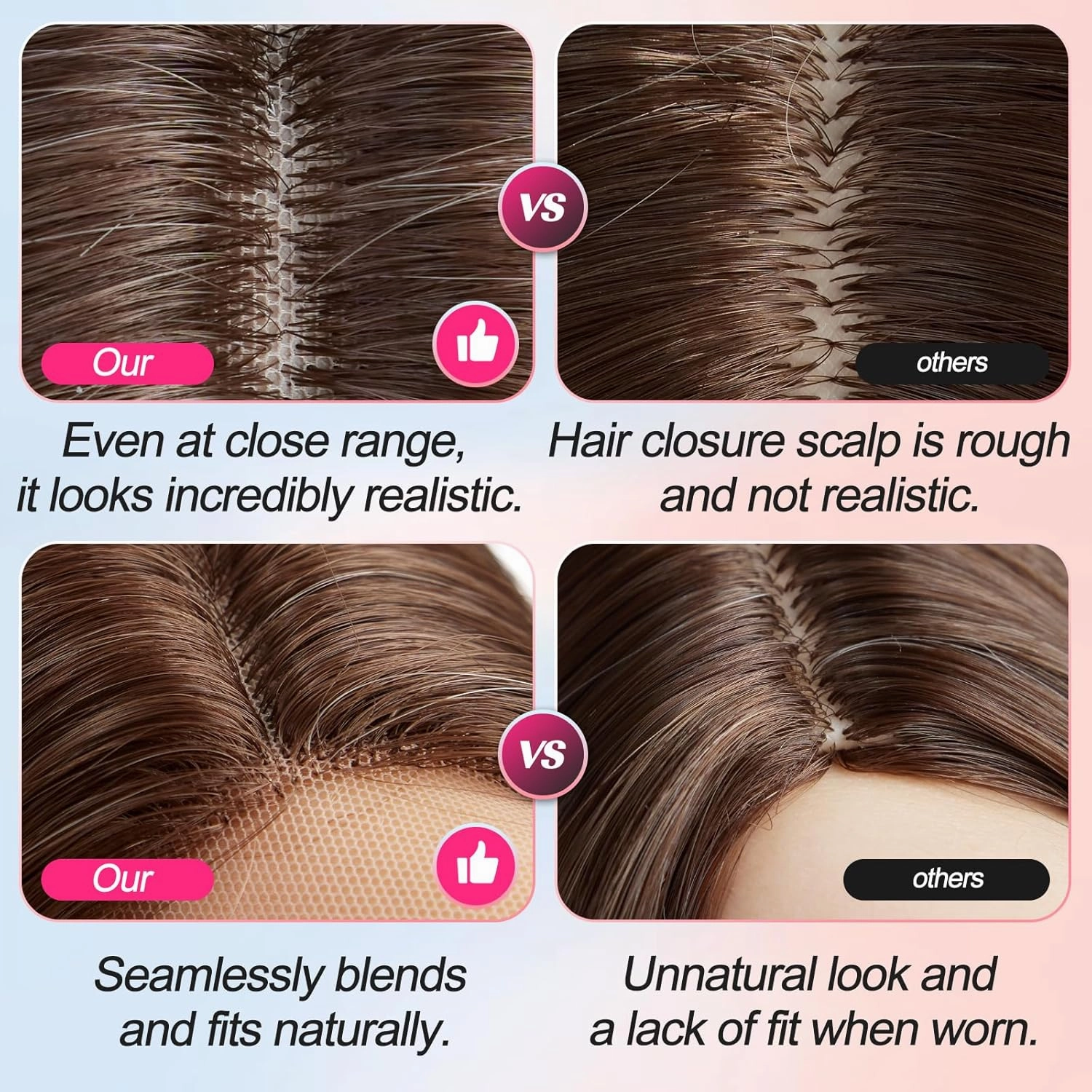 EMMOR Long Black Wavy Wig for Women Lace Front Wigs Natural Looking 26 Inch Middle Part Curly Wig Heat Resistant Synthetic Wigs for Daily Party Use