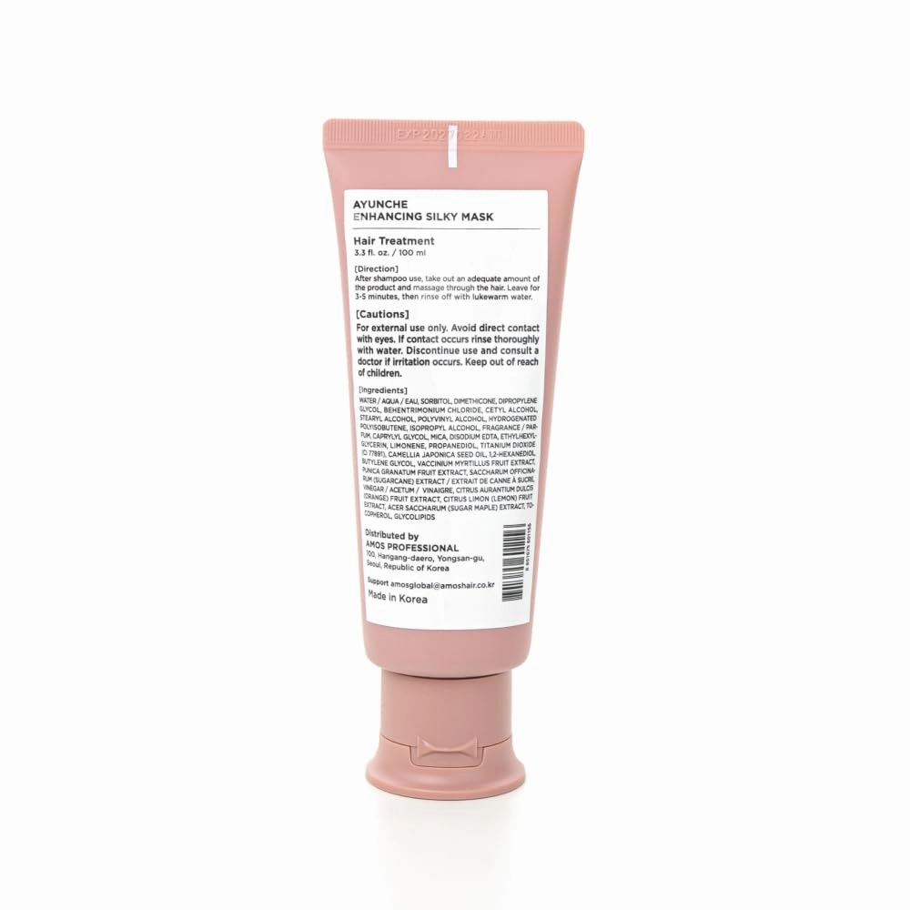 Enhancing Silky Hair Mask 3.4 fl oz (100ml) [For Dyed & Damaged Hair] | Nourishing & Smoothing Deep Conditioner with Camellia Oil | Korean Salon Brand