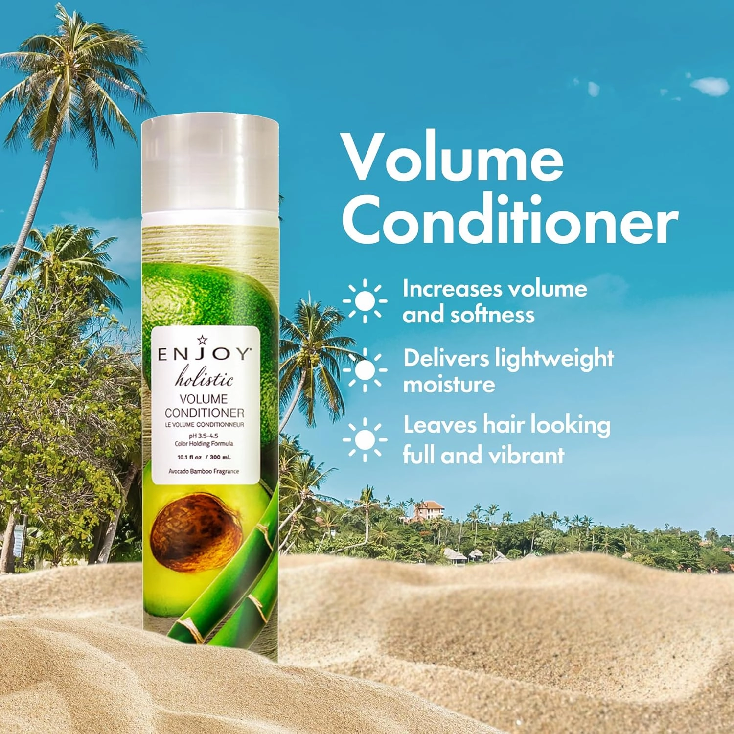 ENJOY Hair Care Holistic Volume Conditioner, pH 3.5-4.5, Hair Conditioner For Damaged Hair, Conditioner Curly Hair Products - 10 Fl Oz
