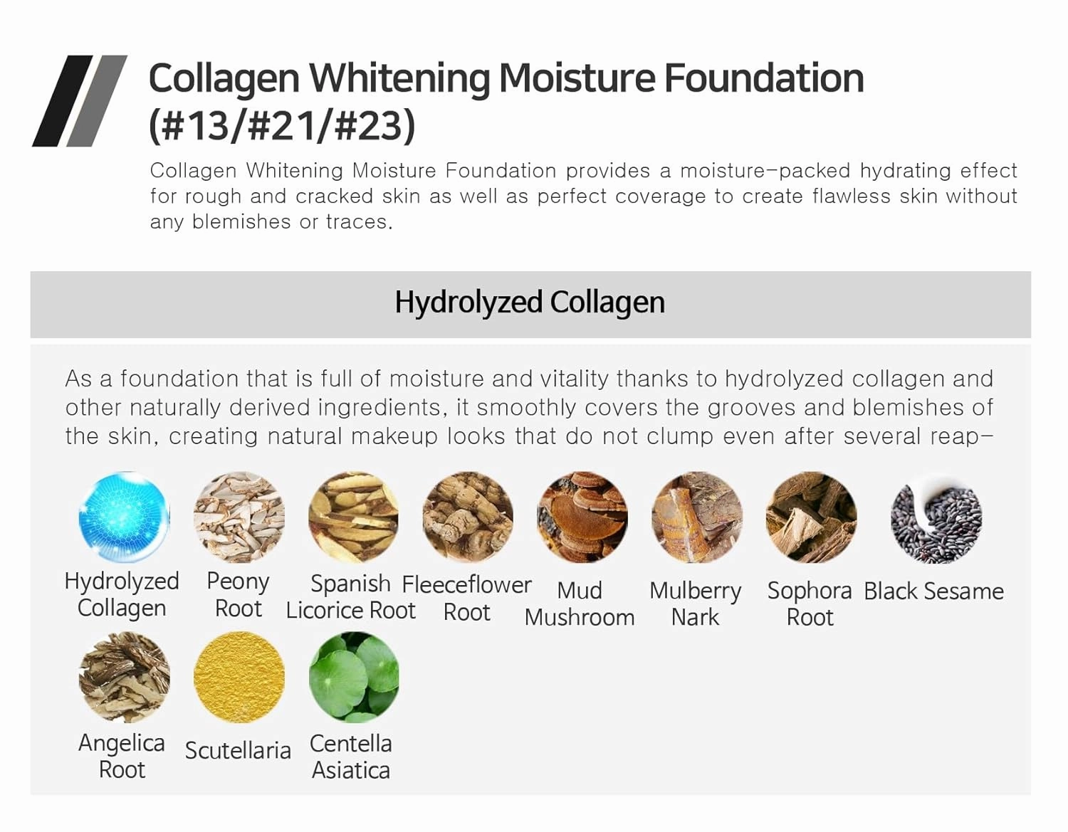 Enough Collagen 3in1 Whitening Moisture Foundation SPF15, 3.38 fl oz/ 100ml - Brightening, Moisturizing, Anti-Aging, Korean Skin Care Makeup (#13 Light Beige, 3.38 fl oz / 100ml)