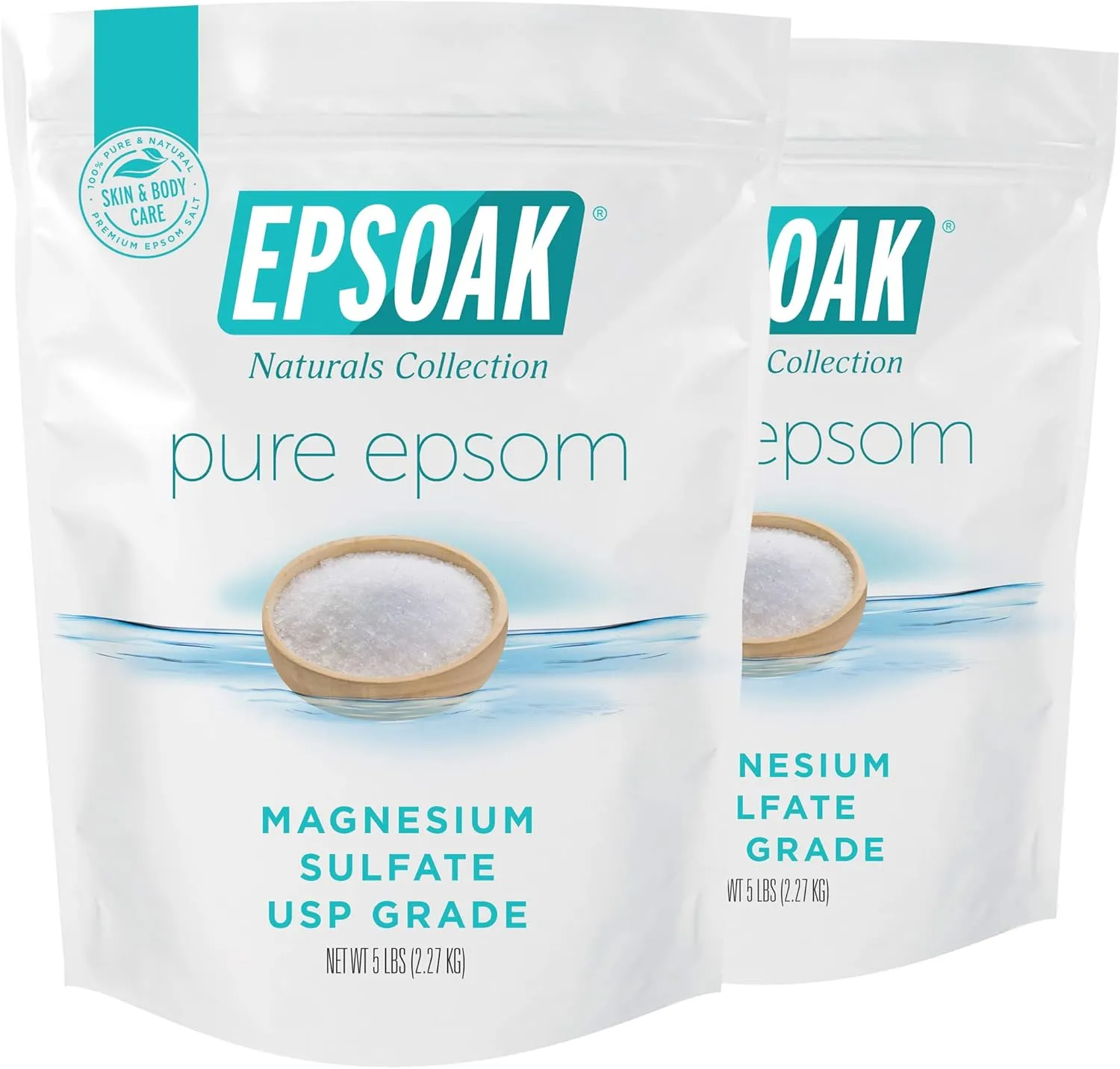 Epsoak Epsom Salt 10 lbs. (Qty. 2, 5 lb. Bags) Magnesium Sulfate USP